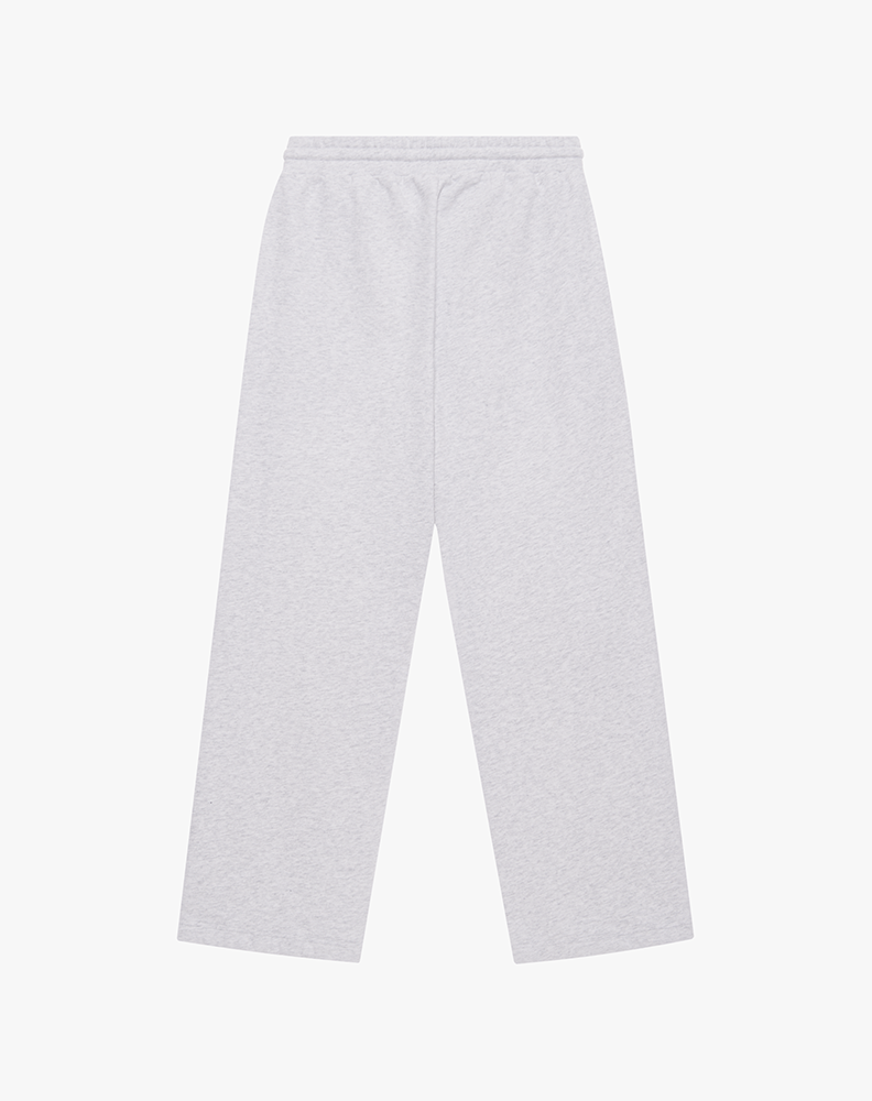 Серые оверсайз брюки "Базовый лого 02"