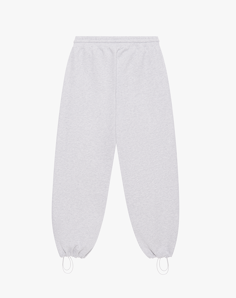 Серые оверсайз брюки "Базовый лого 02"