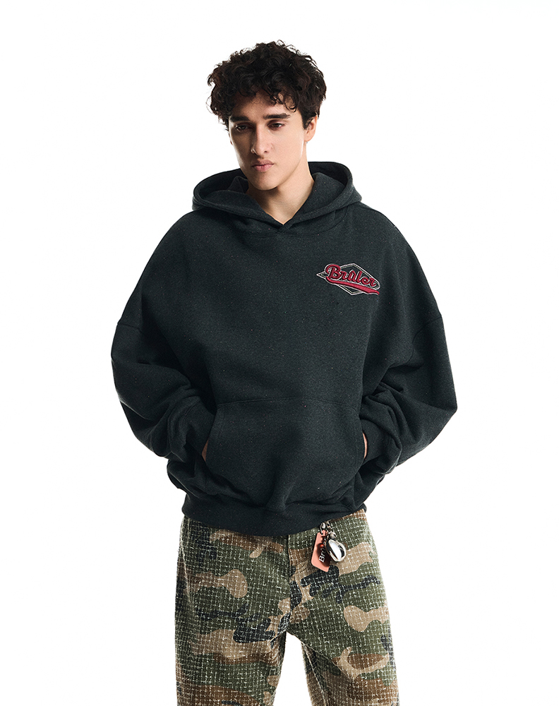 Оверсайз худи тёмно-синего цвета “Caisse”