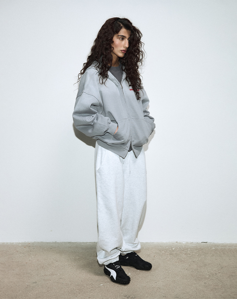 Зип-худи cерого цвета “Investigation”