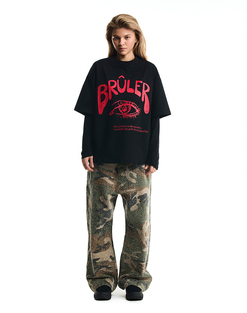 Оверсайз футболка чёрного цвета “Eye”