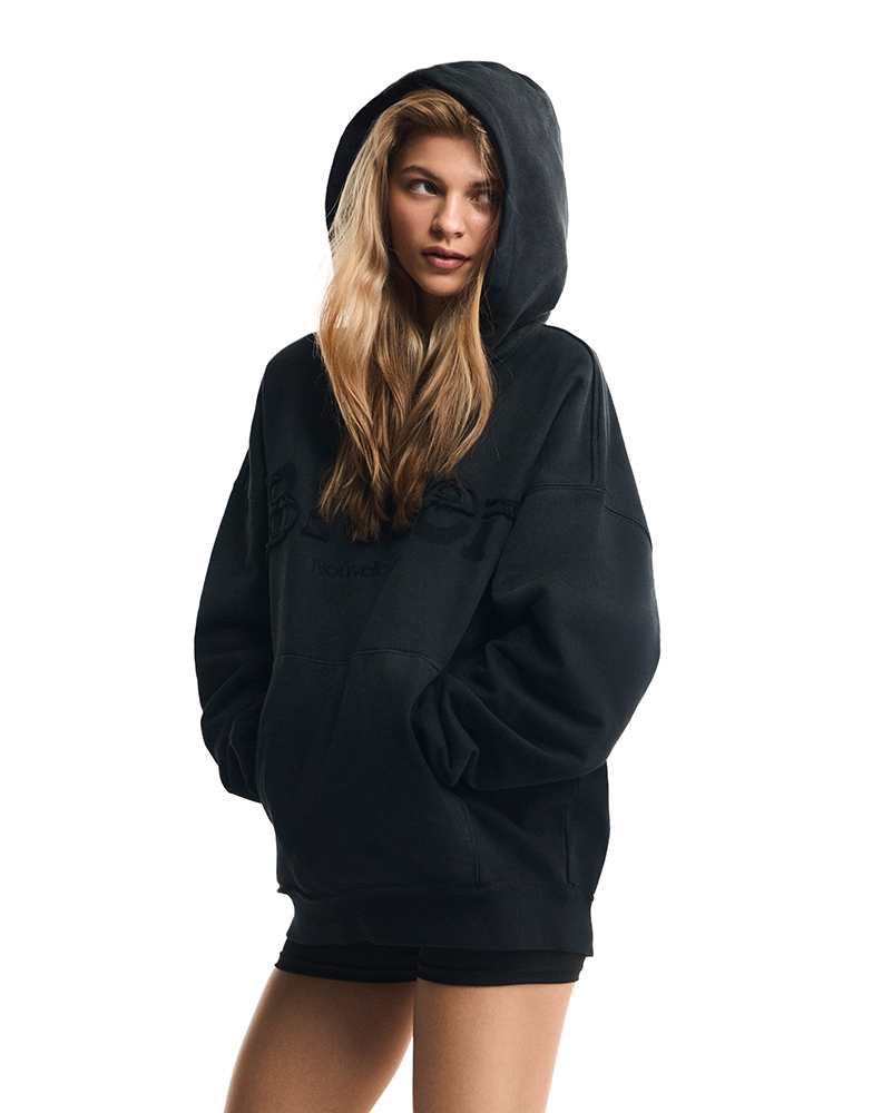 Оверсайз худи графитового цвета “Ombre Brûlée”