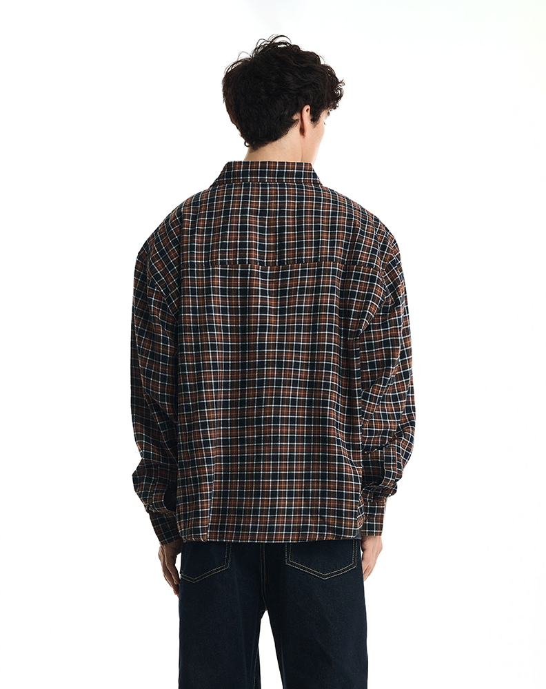 Рубашка в коричневую клетку "Downtown 98"