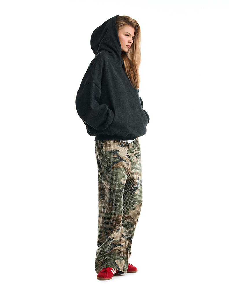 Оверсайз худи тёмно-синего цвета “Caisse”