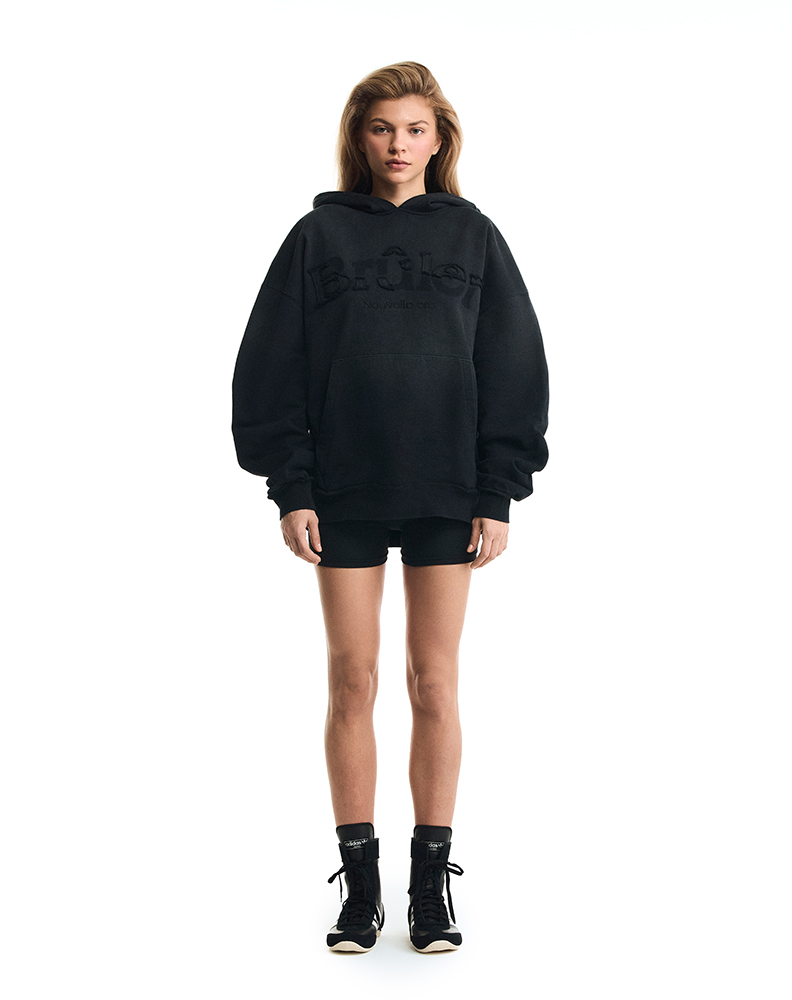 Оверсайз худи графитового цвета “Ombre Brûlée”