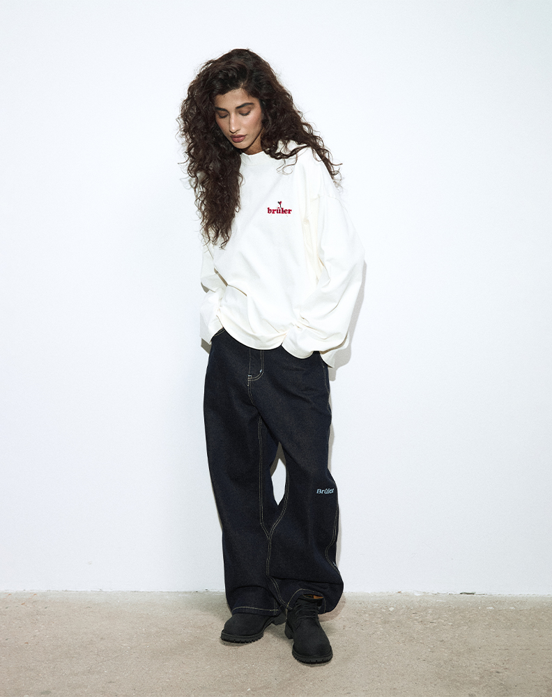 Лонгслив молочного цвета “Cœur Ardant”