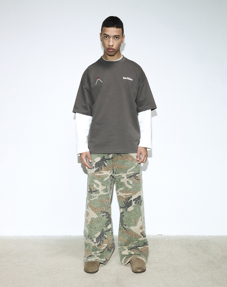 Оверсайз футболка графитового цвета “Peau à Peau”