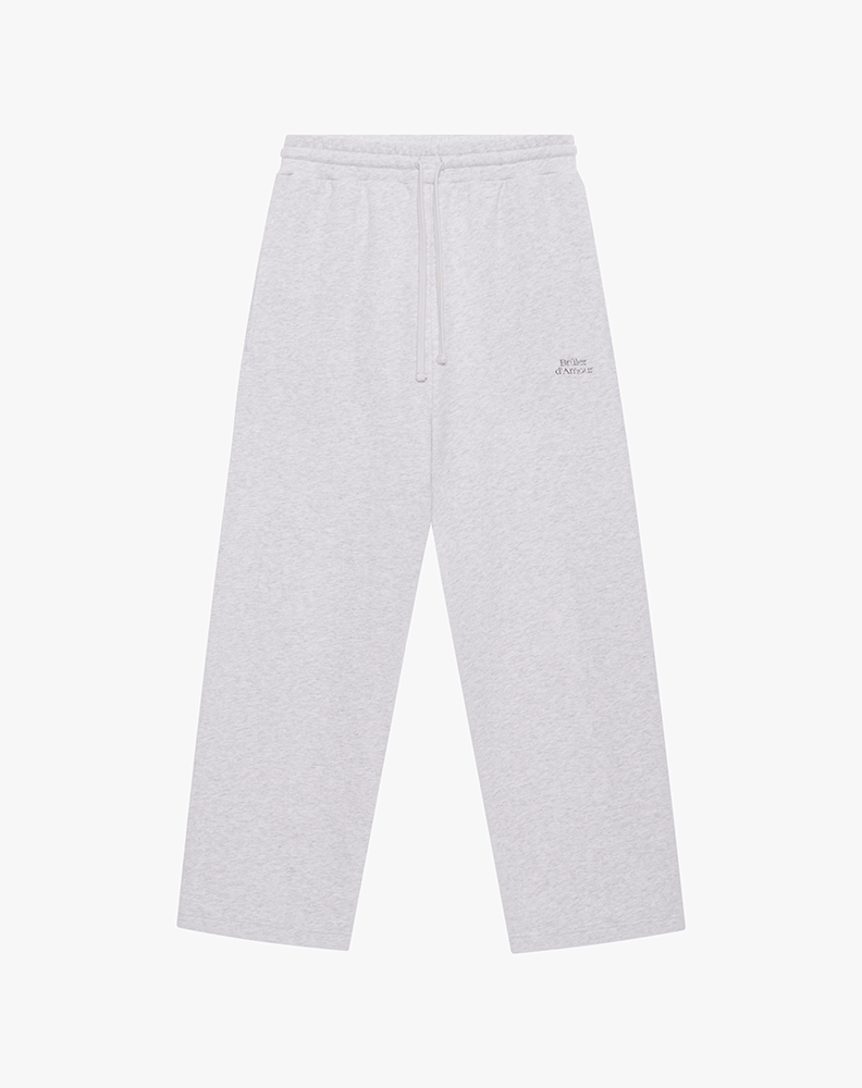 Серые оверсайз брюки "Базовый лого 02"